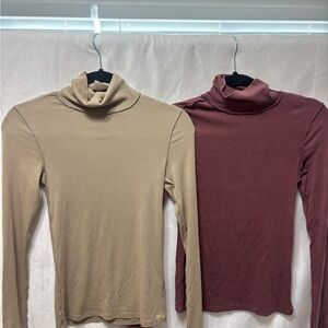 We The Free Women's Turtleneck Sweater - Cream and Brown